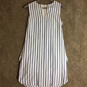 BCBGMAXAZRIA "yosura" striped cotton hi-lo dress