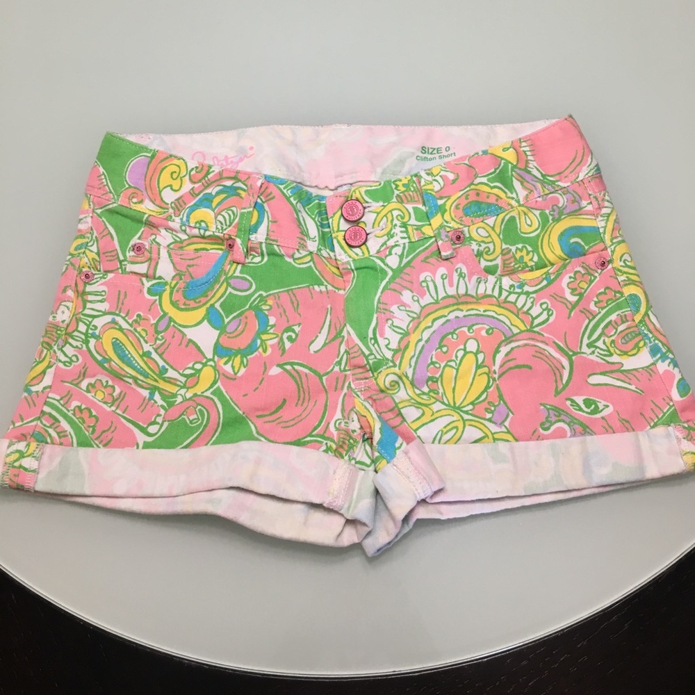 Lilly Pulitzer Denim Print Shorts