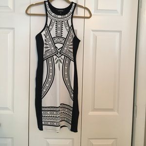 Express black/white dress