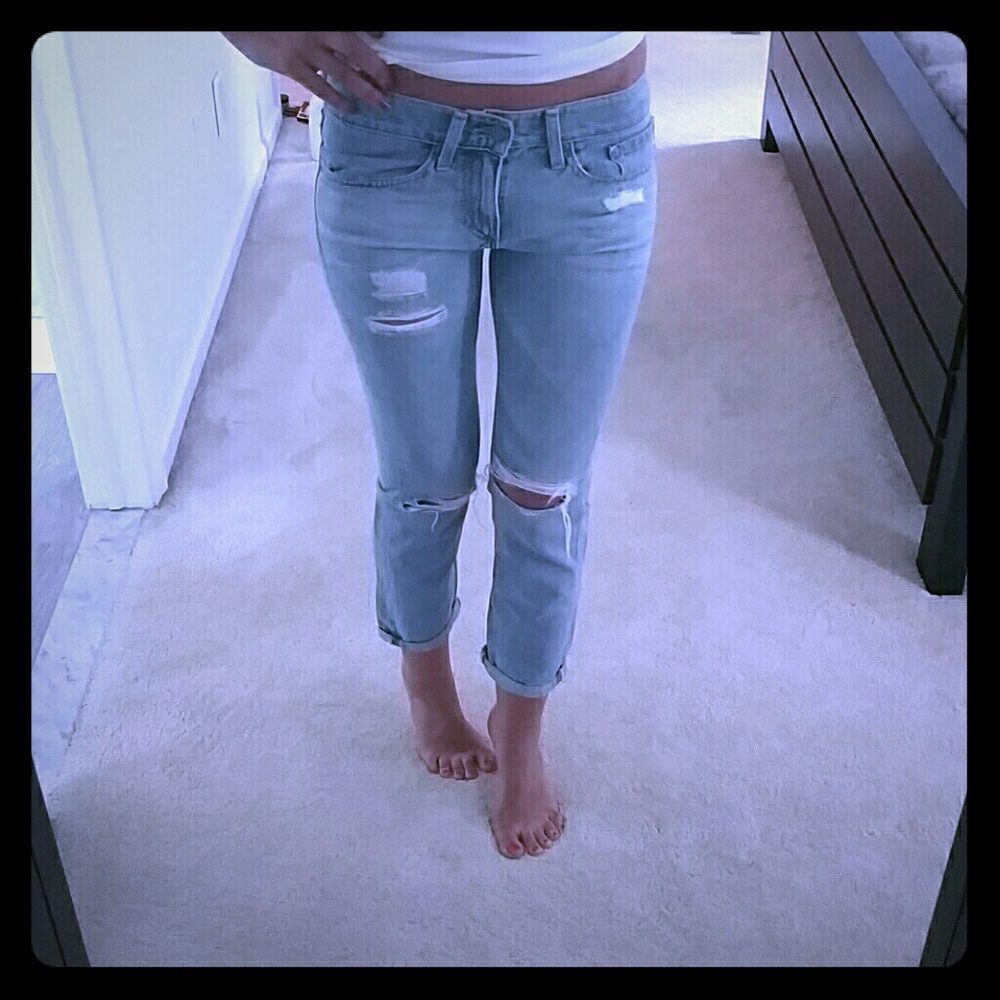 AG slouchy slim crop jeans