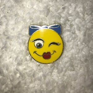 Varsity Winking Emoji Pin