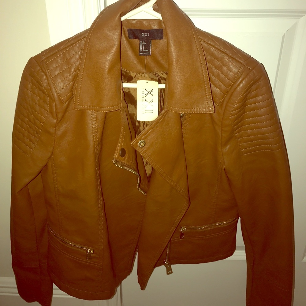 Forever 21 brown leather jacket