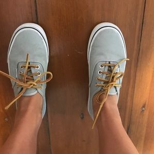 CANVAS MINT GREEN VANS WOMENS SIZE 7