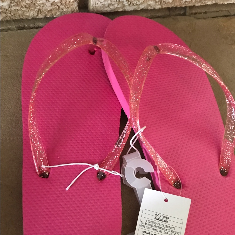 Pink Flip Flops, never worn!