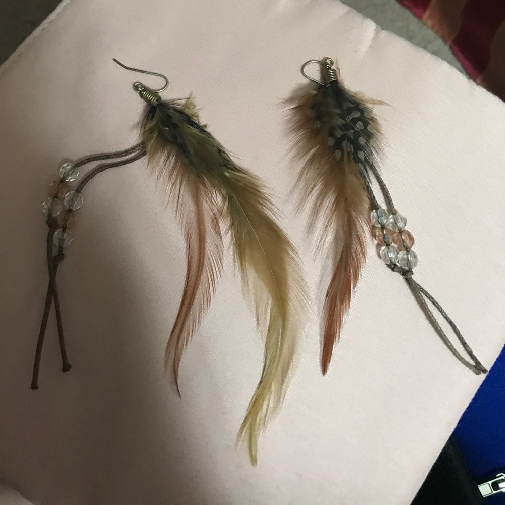 Feather earrings