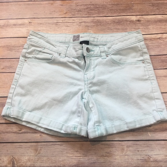 SOLD 2 Mossimo Light Green Fold Up Low Rise Shorts - Picture 5 of 8