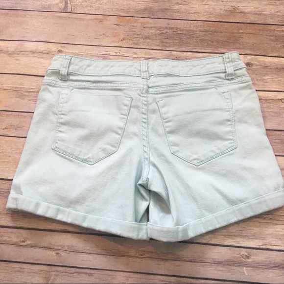 SOLD 2 Mossimo Light Green Fold Up Low Rise Shorts - Picture 7 of 8