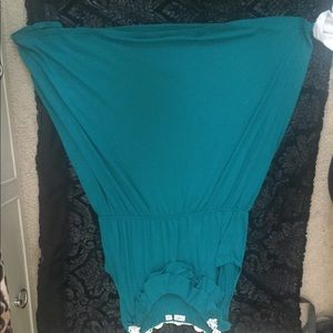 Lace back, blouse front plus size dress (: