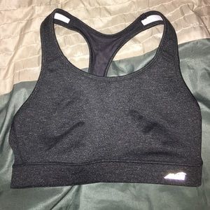 dark grey sports bra