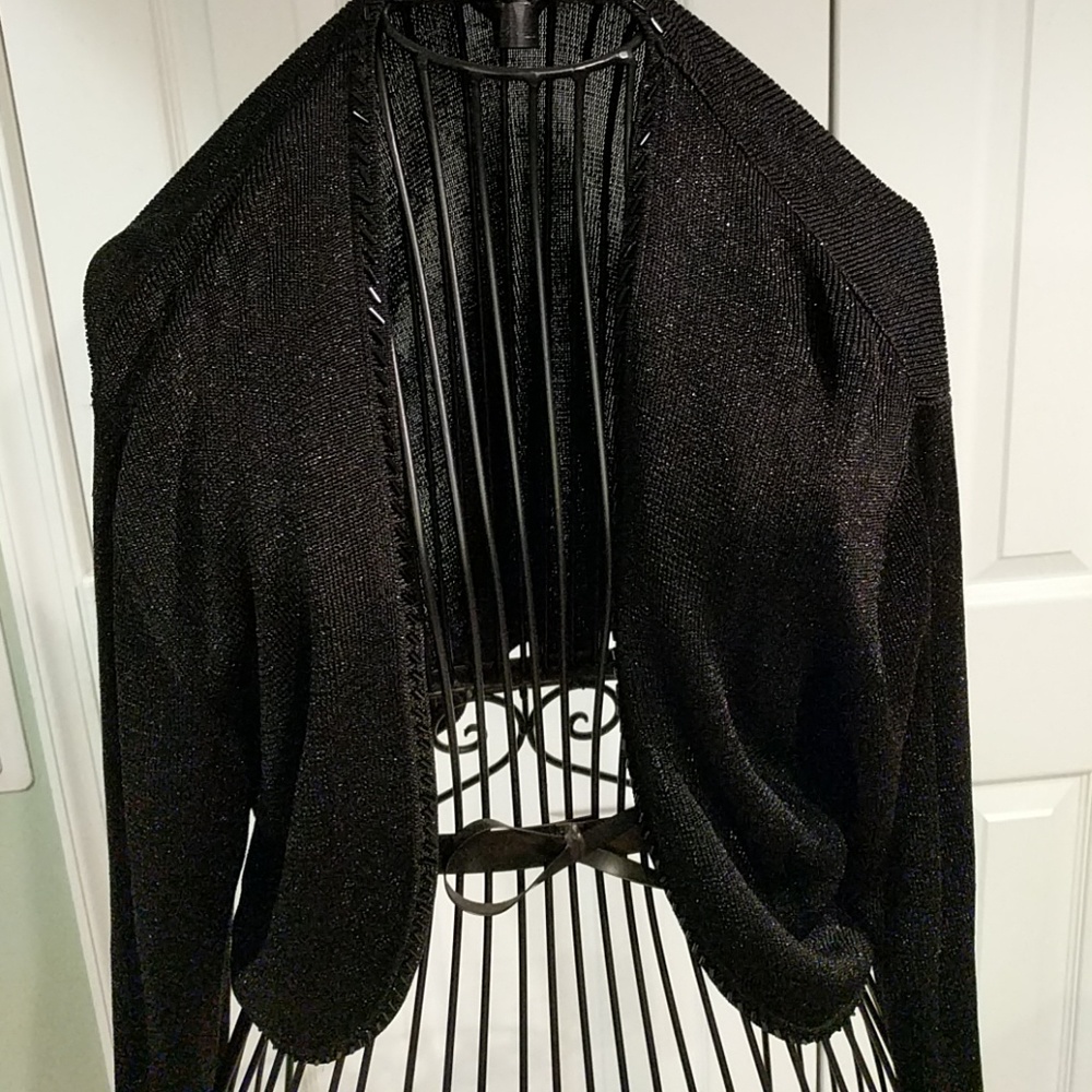 Glitter and Black Shimmer Beaded Evening sweater