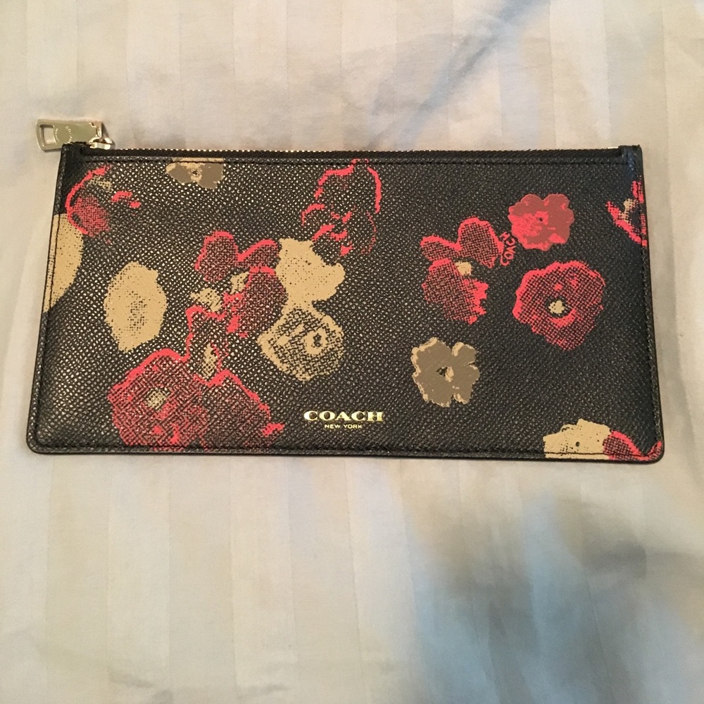 COACH Ultra Thin Floral Clutch