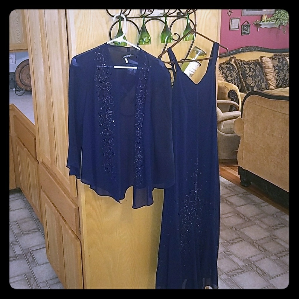 💗 Navy blue Mother of the Bride Dress 💗