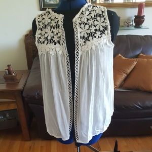 Sexy lace and gauze swim cover up