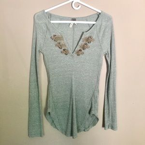 We the Free Battalion Waffle Knit Thermal Top