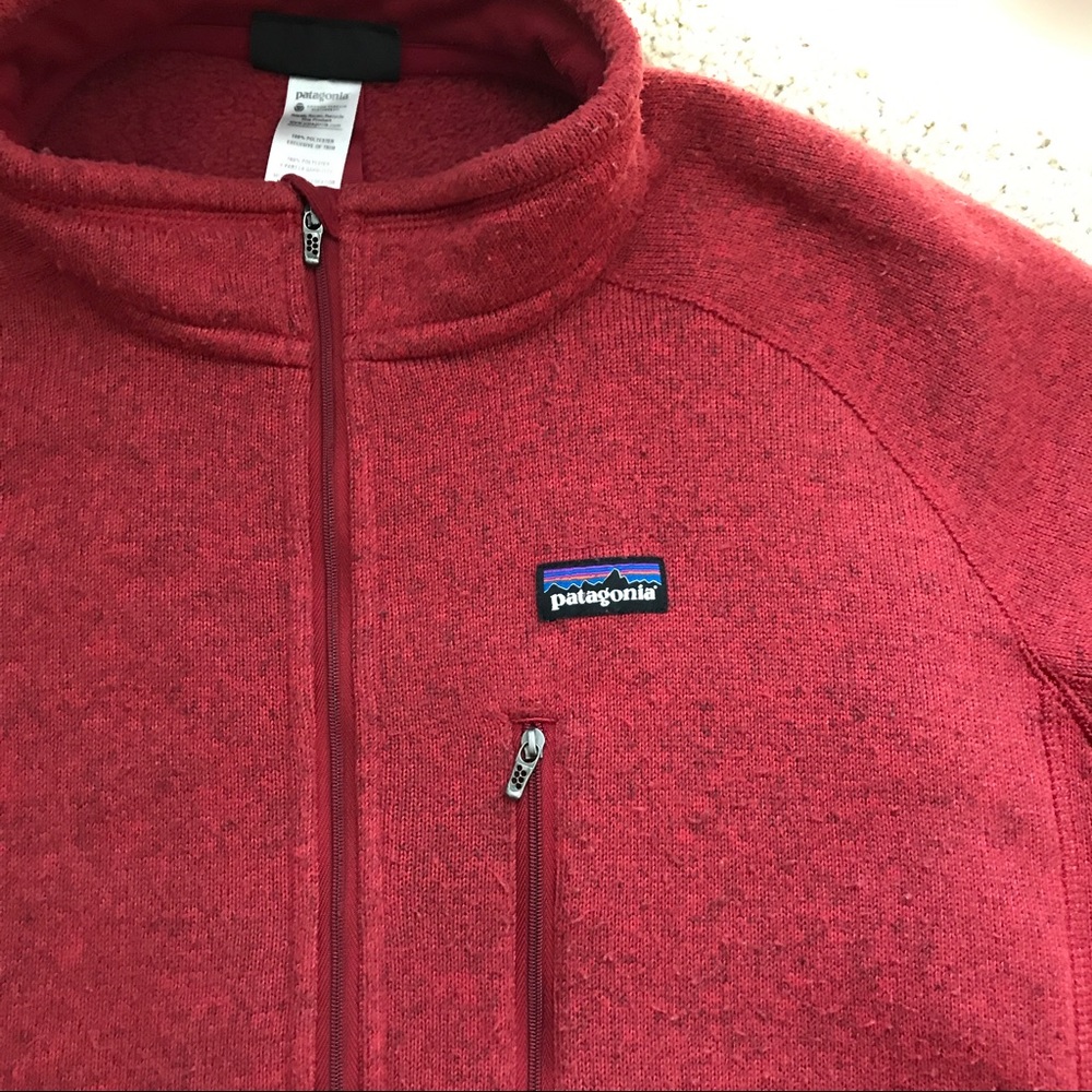 Patagonia Red/Maroon Fleece Quarter Zip Jacket