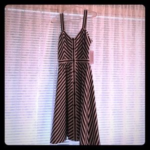 NWT EVA MENDES BLACK AND WHITE STRIPED DRESS!