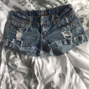 Vanity distressed shorts