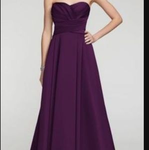 David's Bridal F15554 Plum Bridesmaid Dress