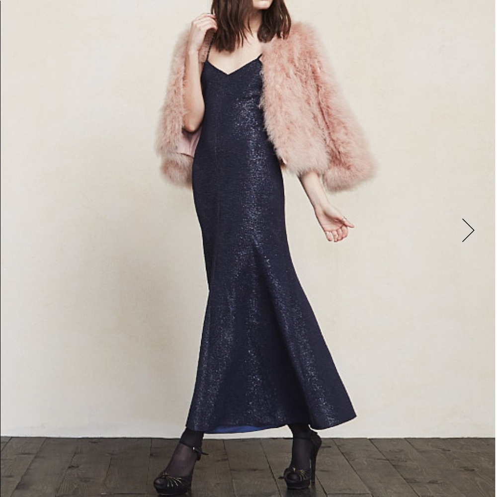 NEW Metallic Navy Blue Reformation Academy Dress