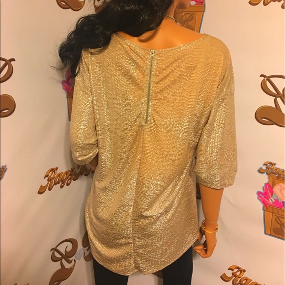 Metallic Gold Zara Blouse - Picture 3 of 4