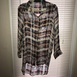 High low flannel from urban outfitters worn once