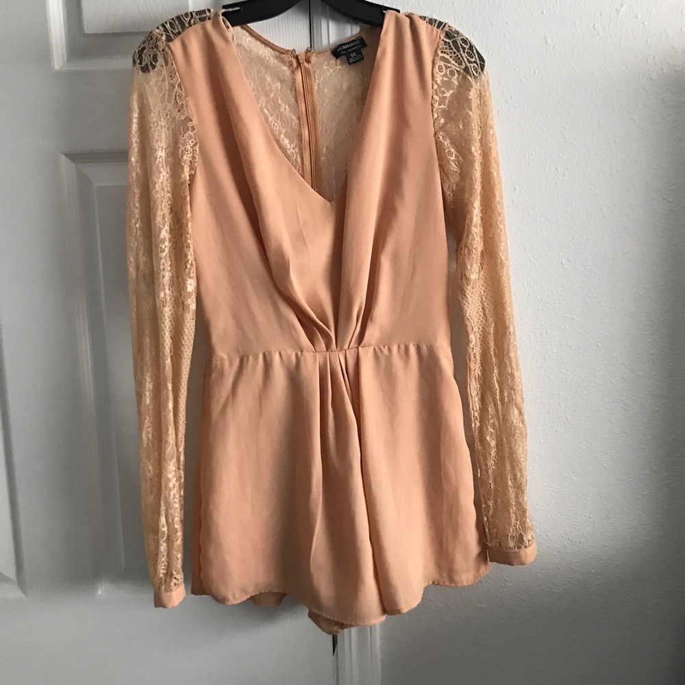 Hommage Lace Back Romper