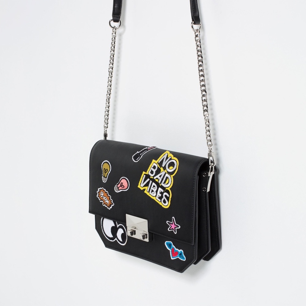 Zara Patch Crossbody Bag