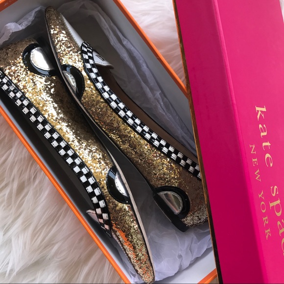 kate spade Shoes - Sale♠️KS♠️Go Taxi Glitter Flats🚖
