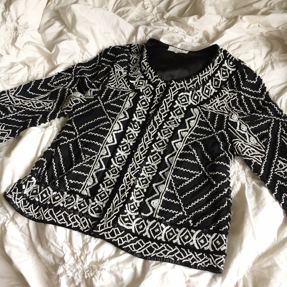 Parker Valentina Beaded Embellished Jacket XS