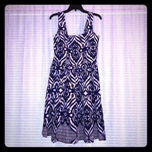 NWT EVA MENDES BLUE AND WHITE DRESS