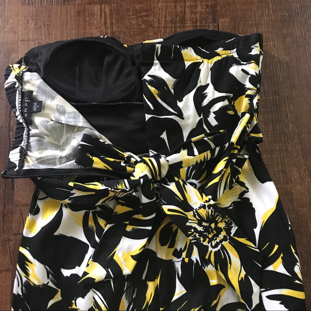 Floral Strapless Dress - Tropical Dress - Hawaiian Dress with Pockets - Picture 3 of 3