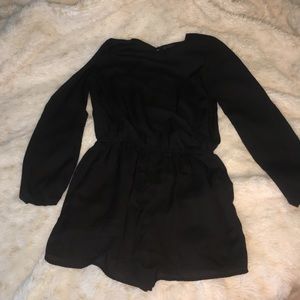 Black long sleeve romper