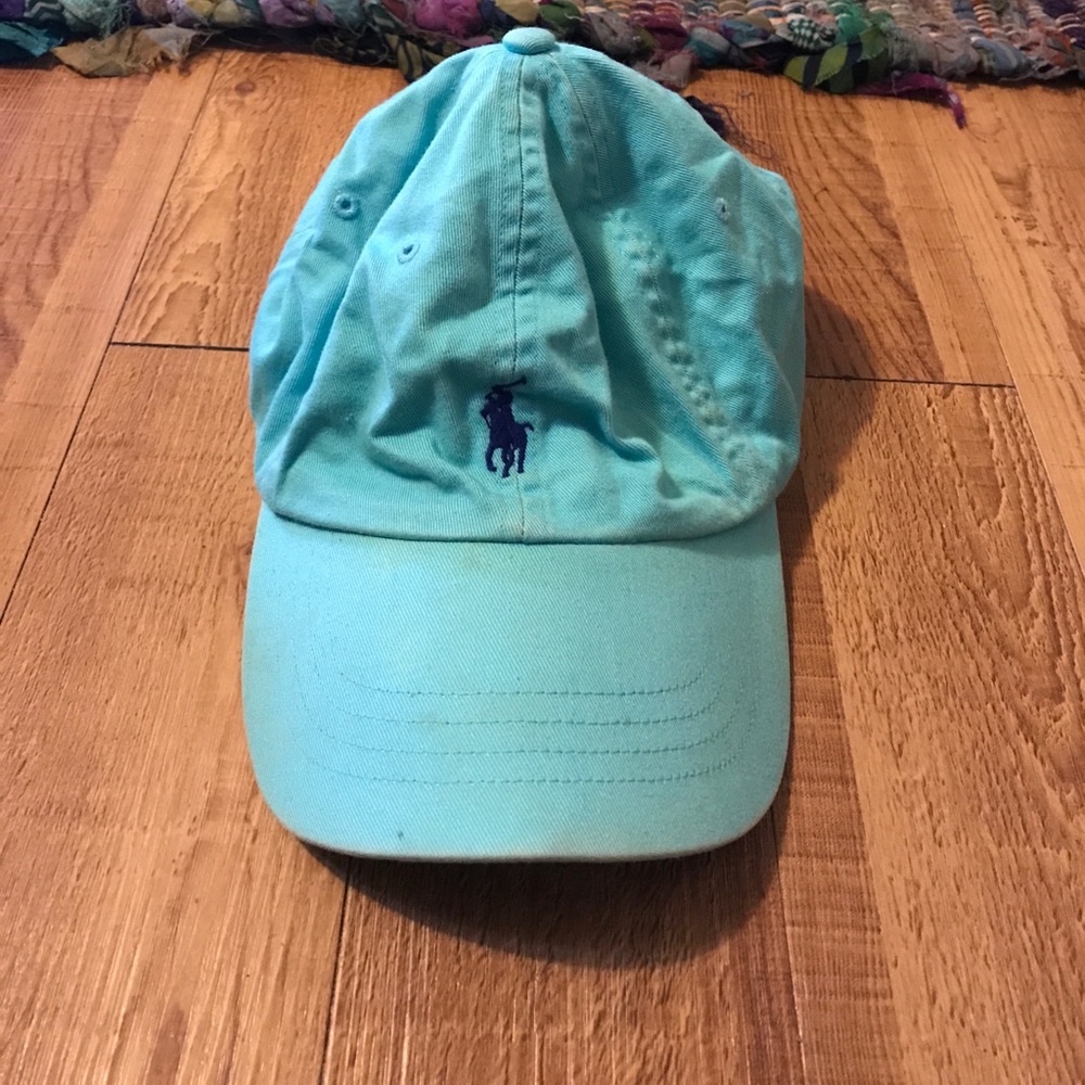 light blue polo hat