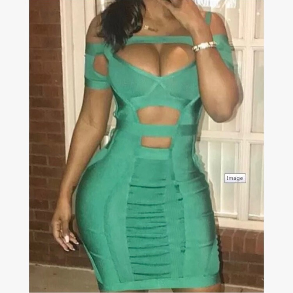 Kelly Green Bandage Dress