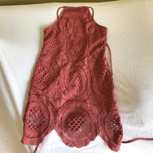 Pink lace dress