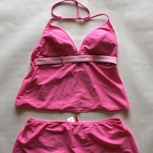 Two piece swimsuit bathing suit women's sz: 14