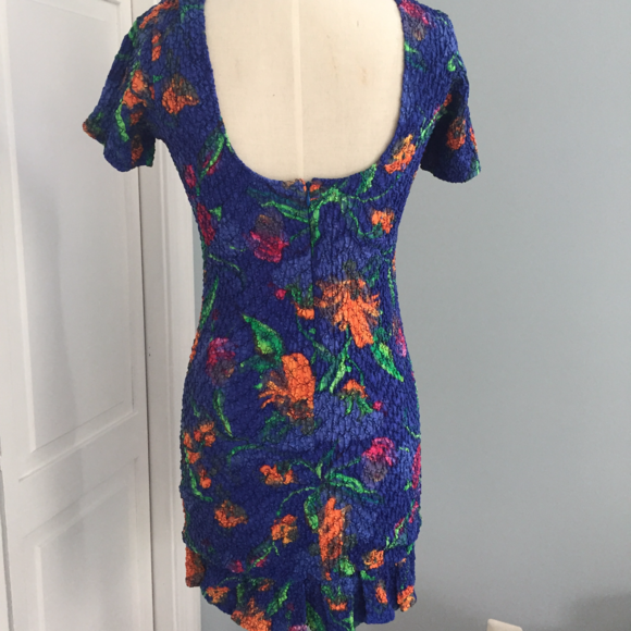 !SOLD! Free People Floral Body Con Dress Sz M - Picture 4 of 6