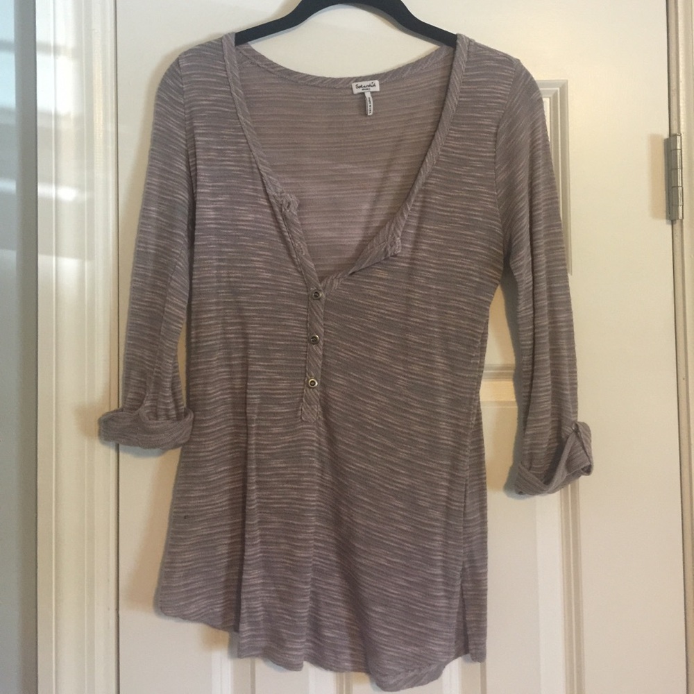 Splendid 3/4 sleeve Henley top