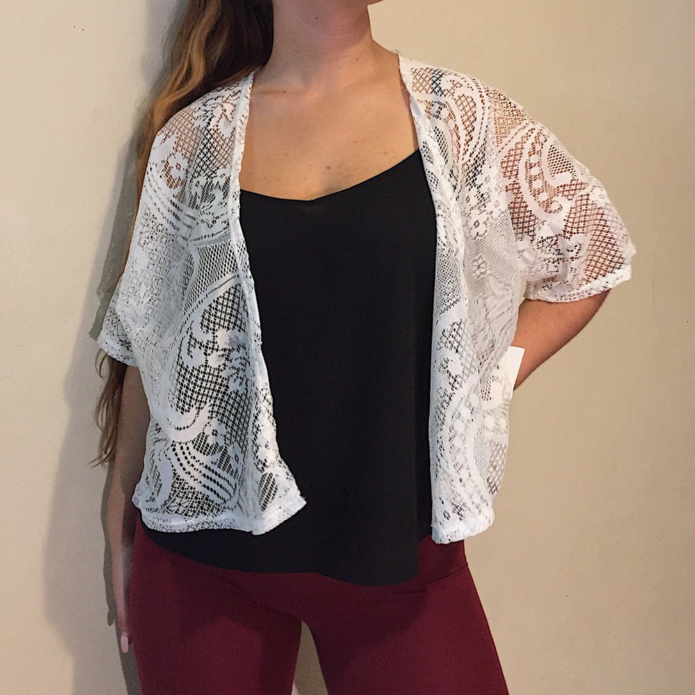 Crochet Lace Shrug Top