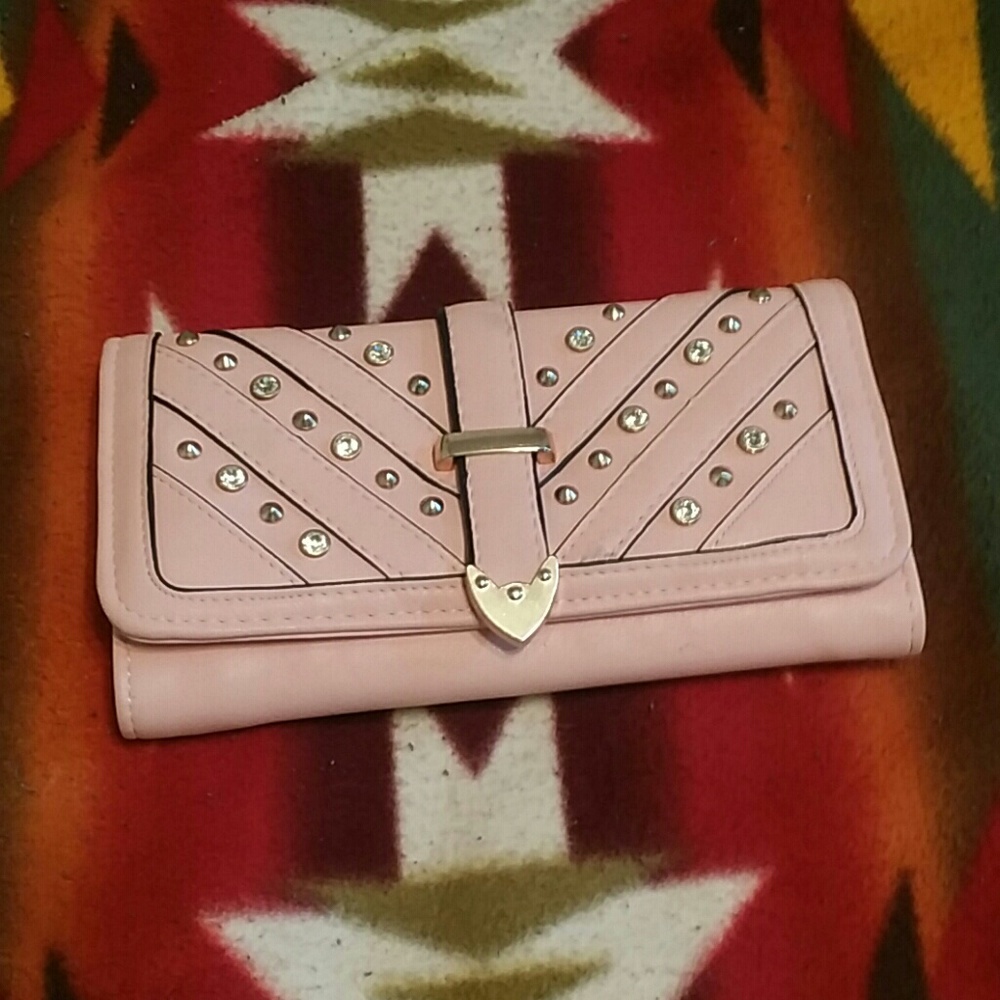 Pink hand clutch