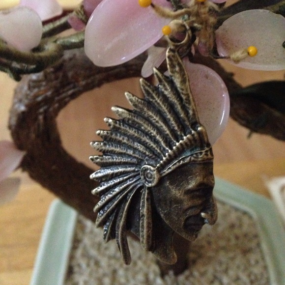 Vintage Jewelry Vintage Solid Brass Indian Head Pendent Poshmark