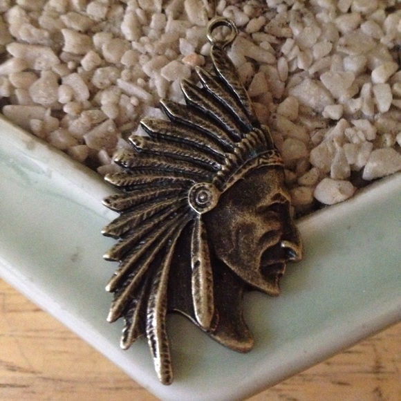 Vintage Jewelry Vintage Solid Brass Indian Head Pendent Poshmark