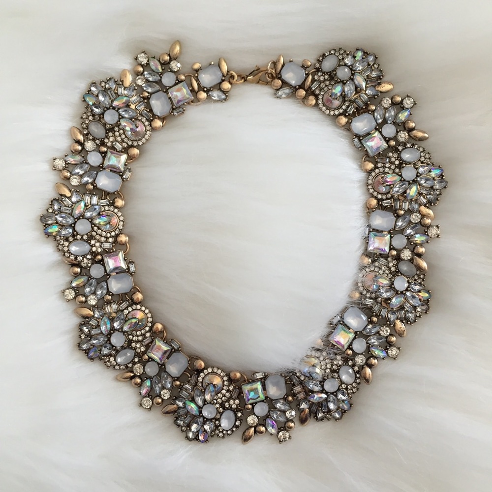 "Antoinette" Necklace || Clear Crystal Statement - Picture 2 of 11