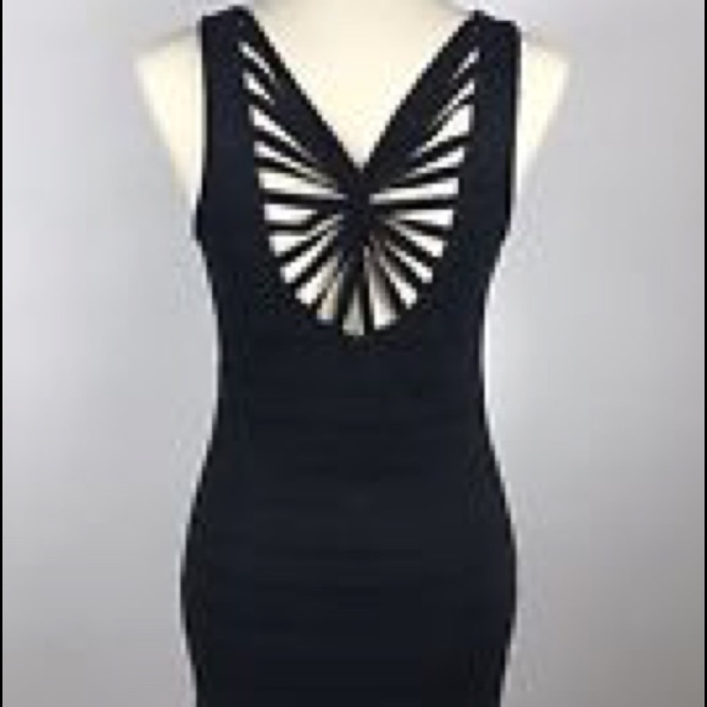 Free People Textured Bodycon Dress w/ Back Design