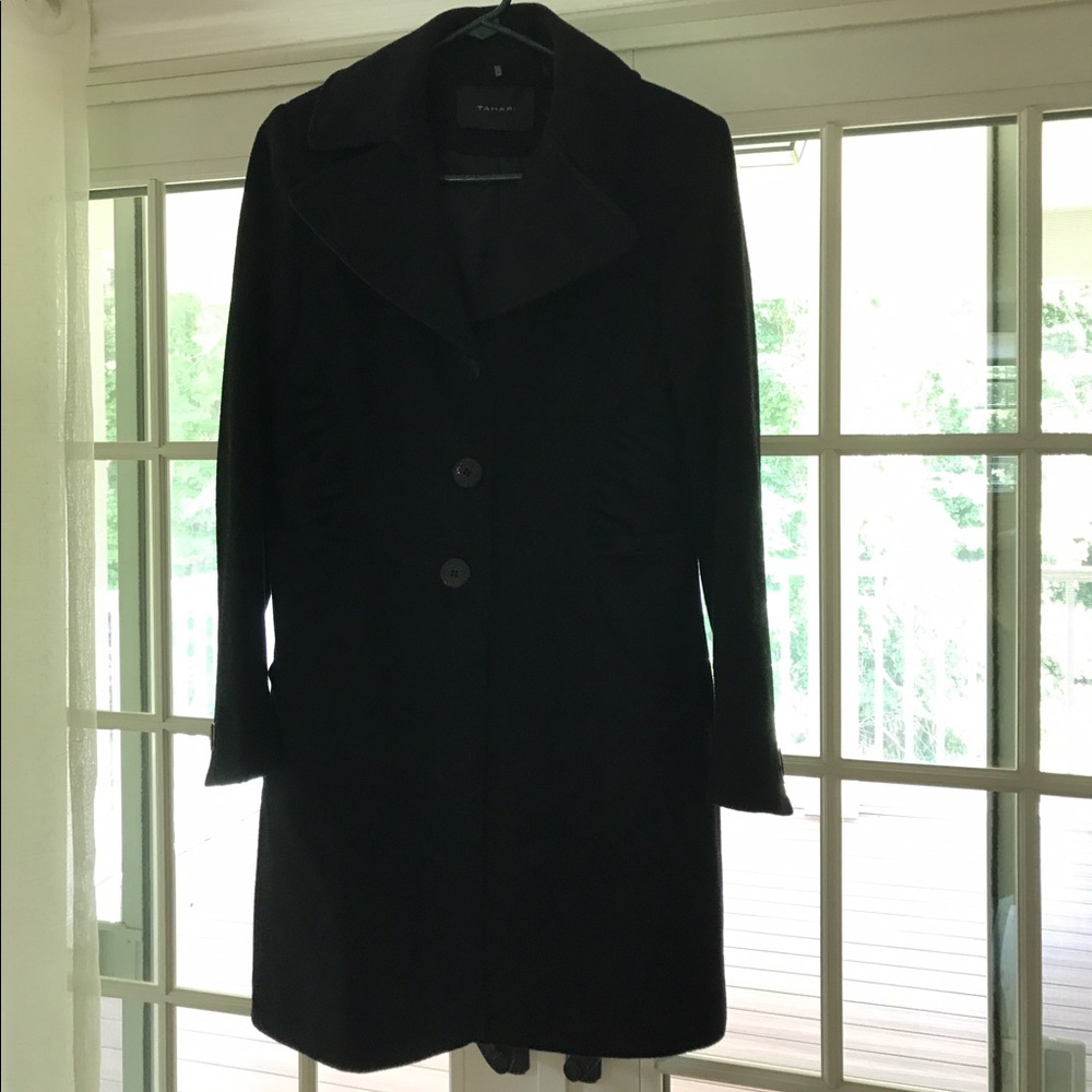Tahari wool knee length coat