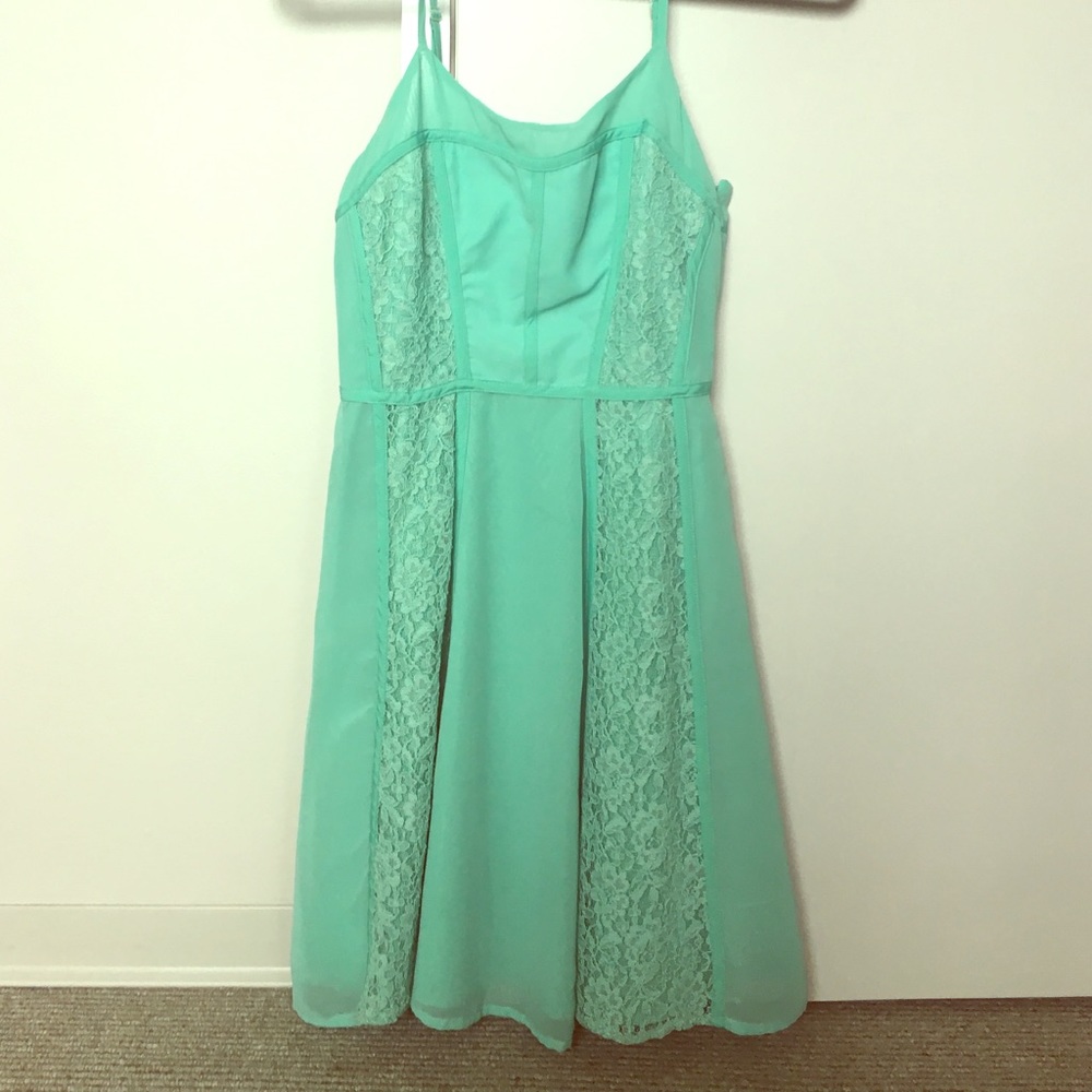 Mint green summer dress