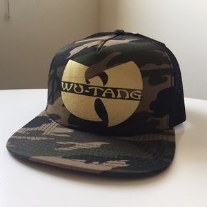 Authentic Wu Tang apparel snap back camo trucker