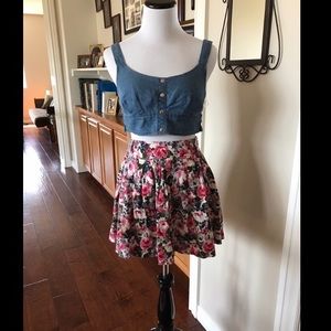 Adorable crop and floral skirt