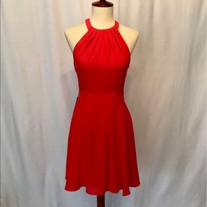 Coral NWT chiffon halter dress