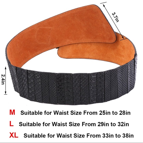 🆕 Jasgood Fashion Oversized Belt/Faux Snakeprint - Picture 4 of 7